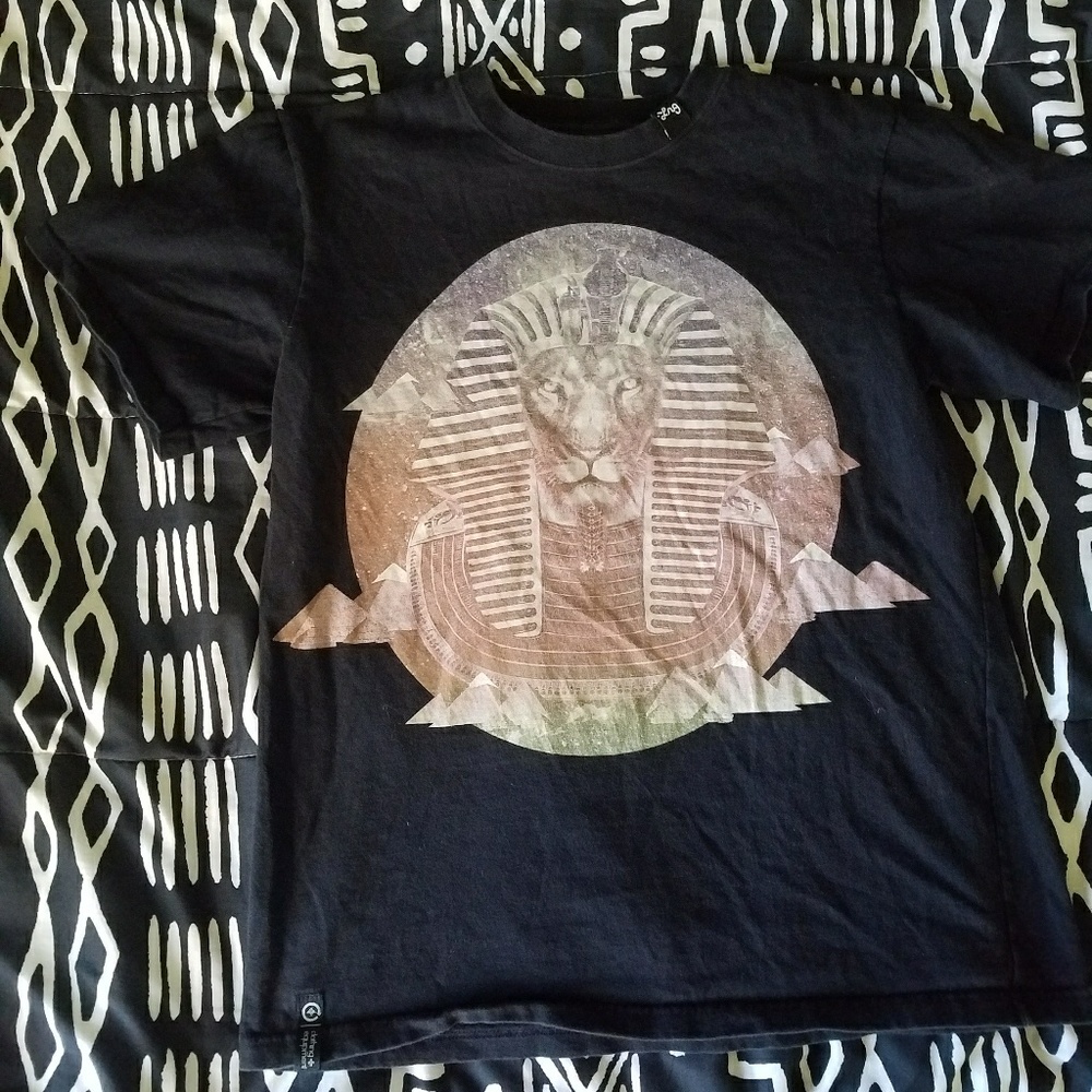 Black Egyptian Sphinx Tee Shirt